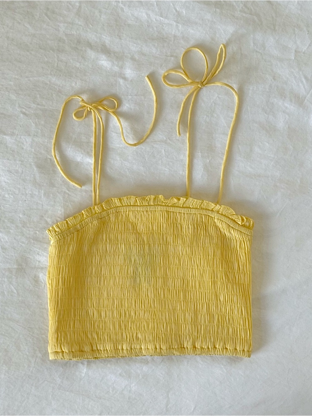 forever 21 pastel yellow crop top